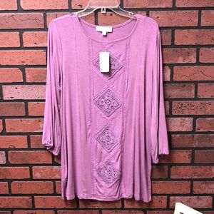 NWT Suzanna Betro 3/4 lace detail